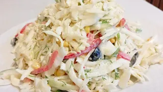 ƏN LƏZİZ SALAT /Çox Ləzzətli Bol vitaminli, dadına doyulmayan ! (asan salat resepti hazırlanması) 🥗