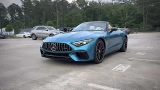 New 2024 AMG SL55😍 with Hyper Blue metallic exterior that’s beautiful‼️