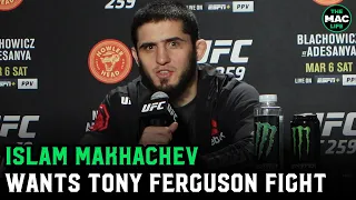 Islam Makhachev wants Tony Ferguson: "I want to help him retire. He's old, his mind is crazy."