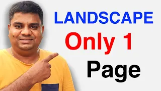 How to make ( Only One Page Landscape ) in Word - Microsoft