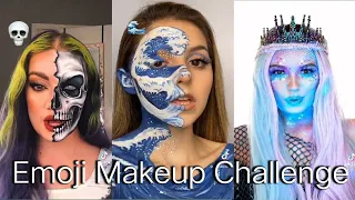 Emoji Makeup Challenge Compilation | Makeup Inspired By Emojis | New Tiktok Trend Part 1