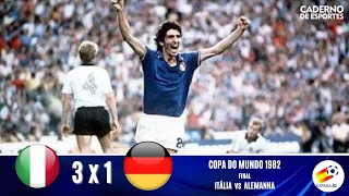 ITÁLIA 3x1 ALEMANHA OC. | COPA 1982 | FINAL | GLOBO