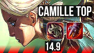 CAMILLE vs RUMBLE (TOP) | 14/1/3, 66% winrate, Legendary | EUW Grandmaster | 14.9