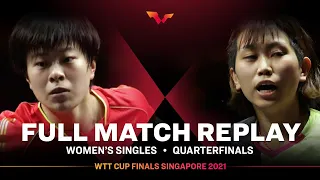 FULL MATCH | WANG Yidi (CHN) vs SATO Hitomi (JPN) | WS QF | #WTTSingapore 2021