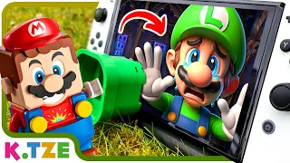 Lego Mario enters the Nintendo Switch to Save Luigi 👻🎮 Super Mario Story