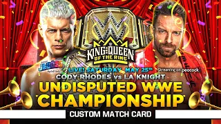 King and Queen of the Ring 2024: Cody Rhodes vs. LA Knight - Official Match Card