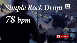 Simple Rock Drum Groove - 78 bpm - HQ