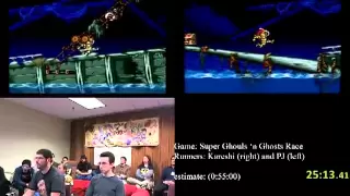 AGDQ2012: Super Ghouls 'n Ghosts (SNES) speed run race, kareshi vs PJ (me!)