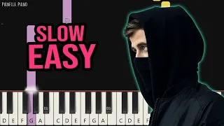 Alan Walker & Sasha Alex Sloan - Hero | SLOW EASY Piano Tutorial by Pianella Piano