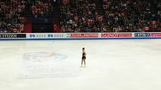 KAETLYN OSMOND AFTER FS TO KISS AND CRY - WORLD FIGURE SKATING CHAMPIONSHIPS 2018 - LADIES FREE