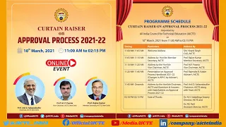 Curtain Raiser on Approval Process for Academic Year 2021-22