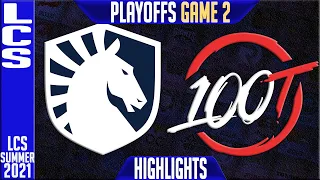 TL vs 100 Highlights Game 2 | LCS Summer Playoffs Round 3 | Team Liquid vs 100 Thieves G2