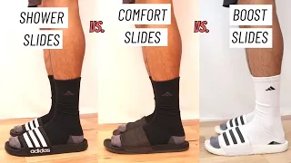 ULTIMATE Adidas Slides Guide - Which Is Best??? Adilette Shower vs. Comfort vs. Boost Slides