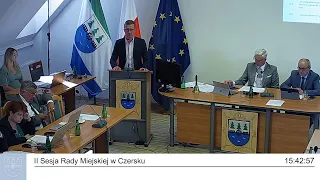 II Sesja Rady Miejskiej w Czersku 28.05.2024 cz.2