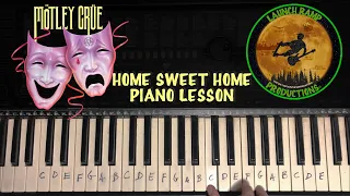 Mötley Crüe Home Sweet Home Intro Piano Lesson