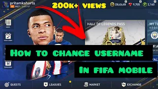 HOW TO CHANGE USERNAME IN FIFA MOBILE 2023