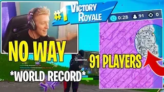 Tfue WINS with *91 PLAYERS* Left in the FINAL Storm Circles!! (WORLD RECORD)