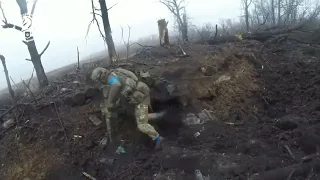 Combat GOPRO - Ukrainians Clearing Russian Trenches