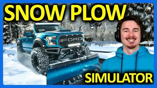 I Became a Professional Snow Plow Driver in Snow Plowing Sim