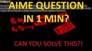 2024 AIME I, Problem 3: Solve in One Minute!