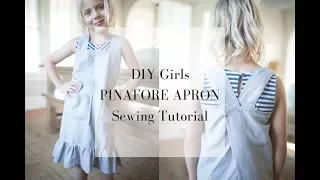 DIY Linen Pinafore Apron for Girls