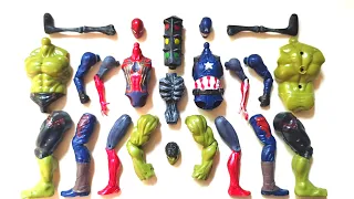 Merakit Mainan Hulk Smash Vs Captain America Vs Spiderman Vs siren Head - Avengers