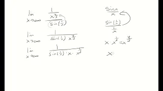 limit x approaches infinity of 1/(x^(4/3))/sin(1/x)