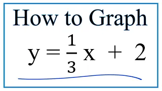 How to Graph y = 1/3x + 2