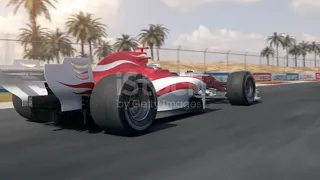 multiple formula one race cars driving across finish line stock video/royant official 1