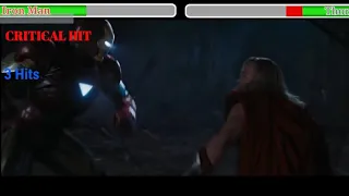 Iron Man vs Thor with Healthbars - Forest Fight