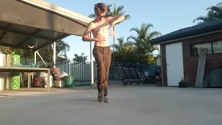 dancing  in back yard in my mad sunnies 🤘