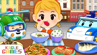 Have a meal | Robocar Poli's Habit Play | Policecar Firetruck Ambulance | KIGLE GAMES