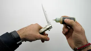How to fix your automatic knife - Switchblade with button hard to press