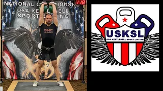 USKSL National Kettlebell Sport Championship 2021. Denis Vasilev Long Cycle 24kg demonstration