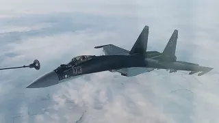 Дозаправка в воздухе Су-34, Су-24, Су-30СМ, Су-35С