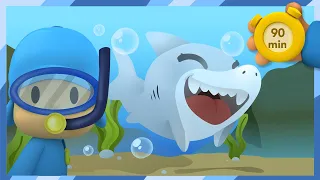 🦈 POCOYO AND NINA - The Shark is Coming! [90 min] | ANIMATED CARTOON for Children | FULL episodes