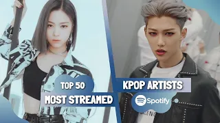 (TOP 50) MOST STREAMED KPOP ARTISTS ON SPOTIFY OF ALL TIME