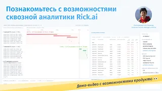 Демо-видео о возможностях сквозной аналитики Rick.ai