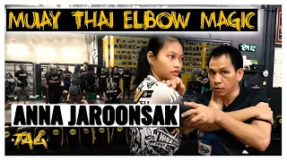 Using Elbow to Gain Distance and Control in Clinch with Anna "Supergirl" Jaroonsak