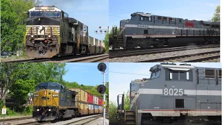 Norfolk Southern 8025 "Monongahela" Heritage unit visits Massachusetts! MBTA & Pan am action on D3