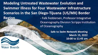 Modeling Untreated Wastewater Evolution and Swimmer Illness US/MX Border Region