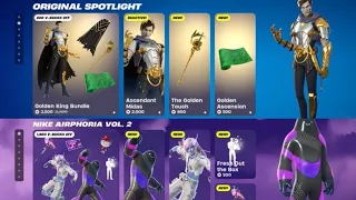 Fortnite march 27 new [ item shop  ] GOLDE KING BUNDLE