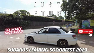 Some of the Subarus Leaving Scoobfest 2023