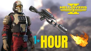 Helldivers 2 Flamethrower Build 1+ HOUR Gameplay!