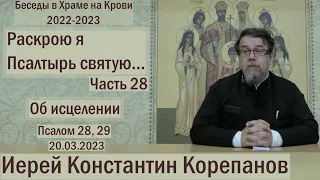 "Раскрою я Псалтырь святую..."  Часть 28.  Цикл бесед иерея Константина Корепанова (20.03.2023)