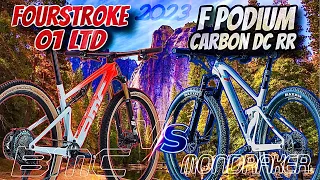 Batalla de Titanes: BMC Fourstroke 2023 🆚 Mondraker F Podium - Duelo Épico en Bicicletas XC