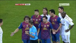 ريال مدريد 1-2 برشلونة { ذهاب دور ال8 كأس الملك } 2012 ملخص الشوط الاول