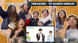 COUSINS REACT TO TREASURE - YG DANCE MEDLEY WEEKLY IDOL EP. 522 (Ringa Linga, Money, Good Boy)