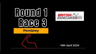 Round 1 Race 3 of the British Sidecar Championship from Pembrey 14th April 2024
