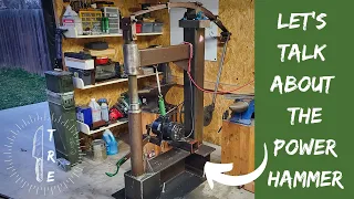 Homemade Power Hammer Walk Around and In Use | Knife Maker